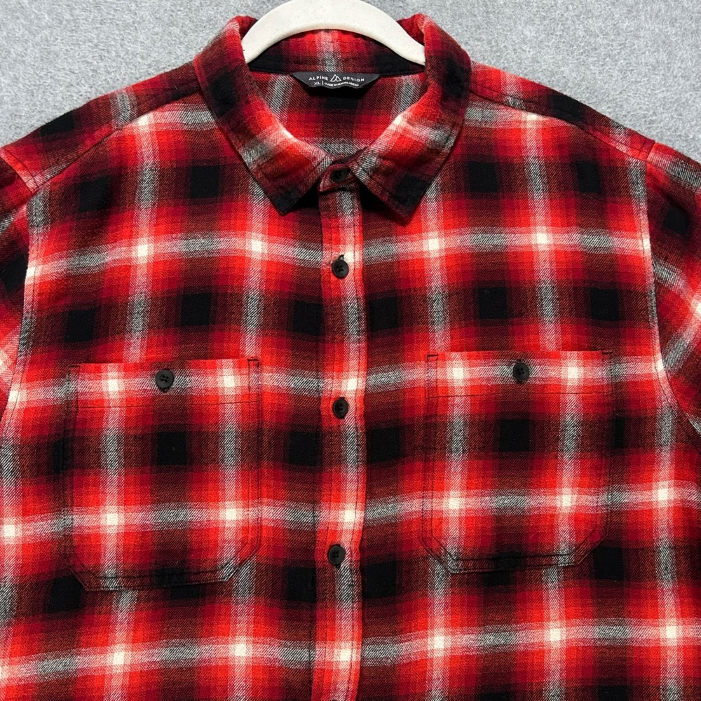 Alpine Design Flannel Shirt Mens XL Red Plaid Outdoor Casual